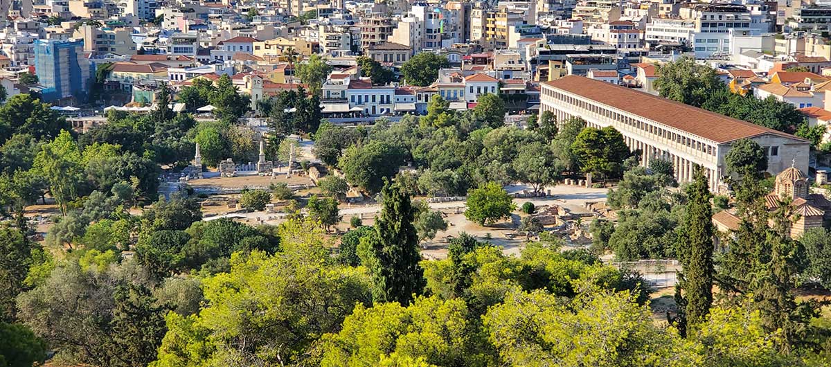 El ágora ateniense y la Estoa de Átalo.