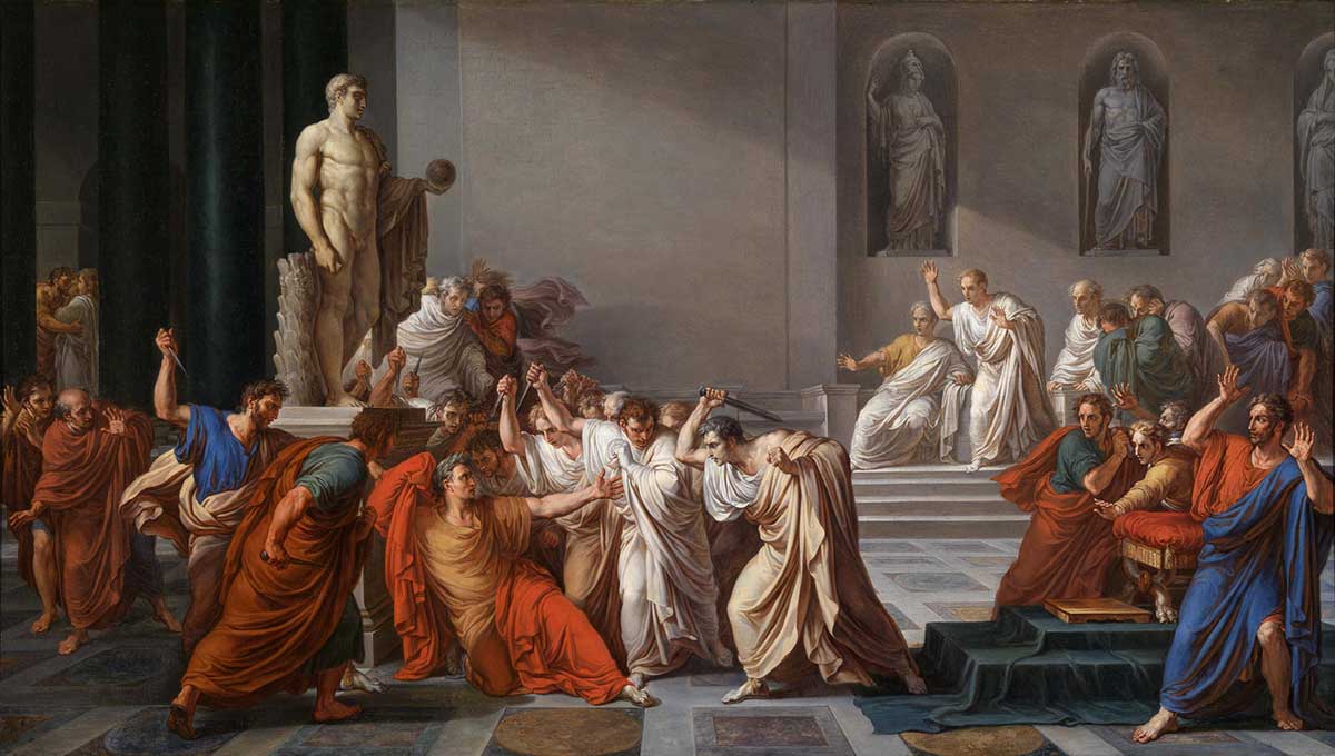La muerte de Julio Cesar, por Vincenzo Camuccini, 1806